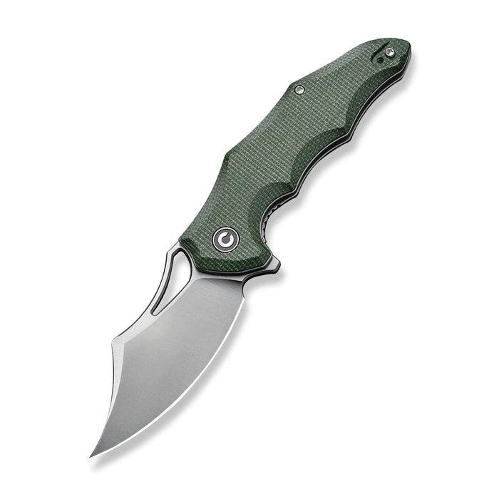 Civivi Chiro Liner Lock Green Canvas Micarta Satin Clip Point 14C28N - Knives.mx