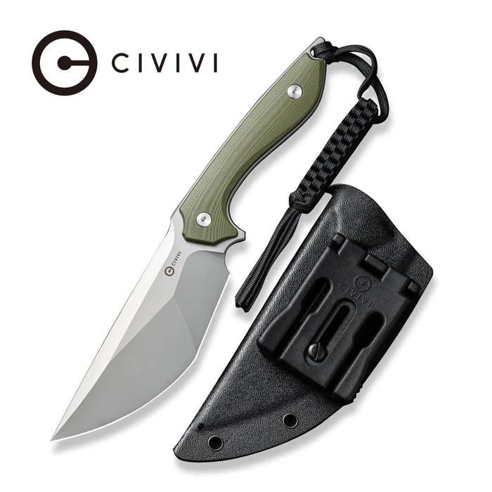 Civivi Concept 22 Fixed Blade OD Green G10 Silver Bead Blasted Modified Tanto D2 - Knives.mx