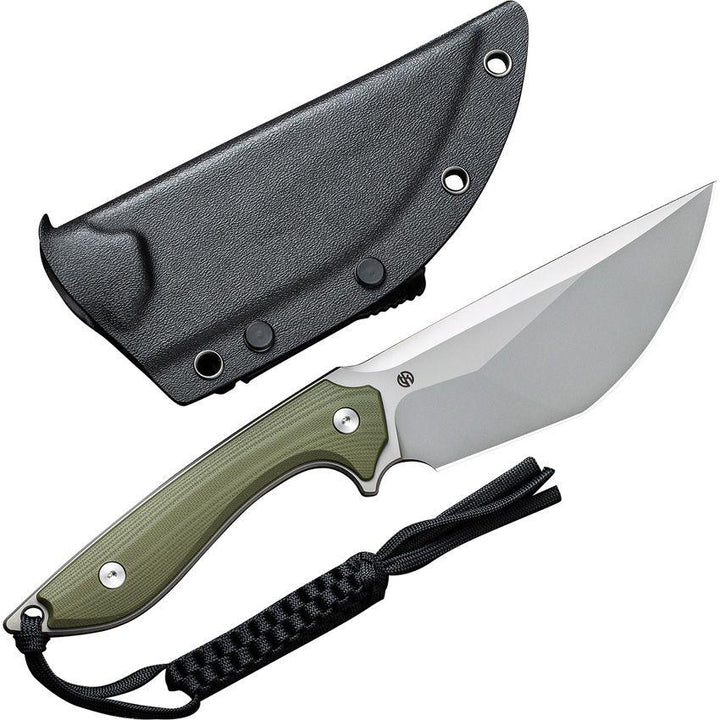 Civivi Concept 22 Fixed Blade OD Green G10 Silver Bead Blasted Modified Tanto D2 - Knives.mx