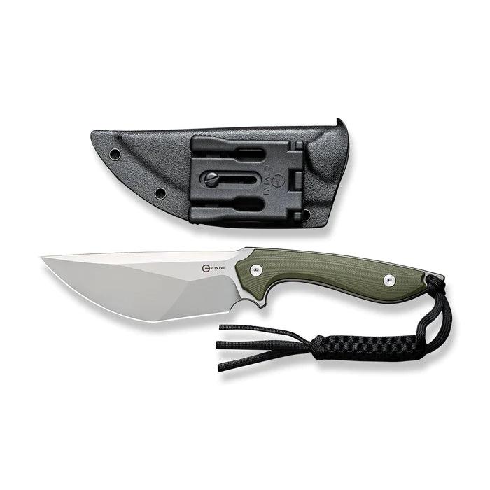 Civivi Concept 22 Fixed Blade OD Green G10 Silver Bead Blasted Modified Tanto D2 - Knives.mx