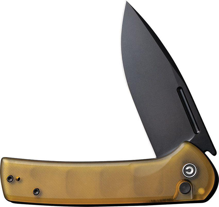 Civivi Conspirator Button Lock Ultem Black Drop Point Nitro-V - Knives.mx