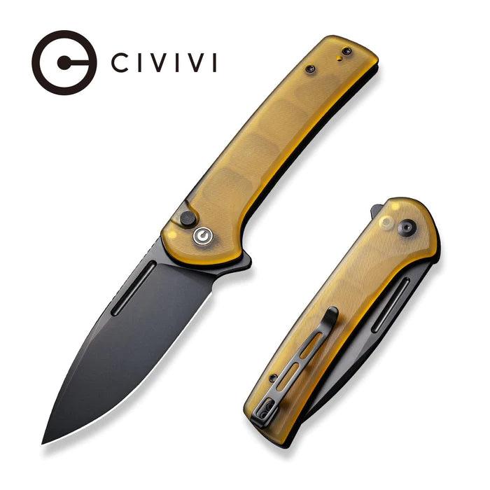 Civivi Conspirator Button Lock Ultem Black Drop Point Nitro-V - Knives.mx