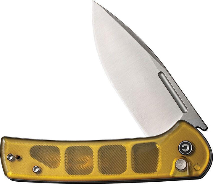 Civivi Conspirator Button Lock Ultem Polished Satin Drop Point Nitro-V - Knives.mx