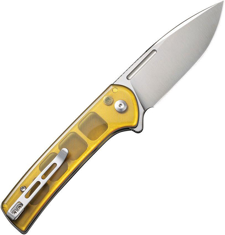 Civivi Conspirator Button Lock Ultem Polished Satin Drop Point Nitro-V - Knives.mx