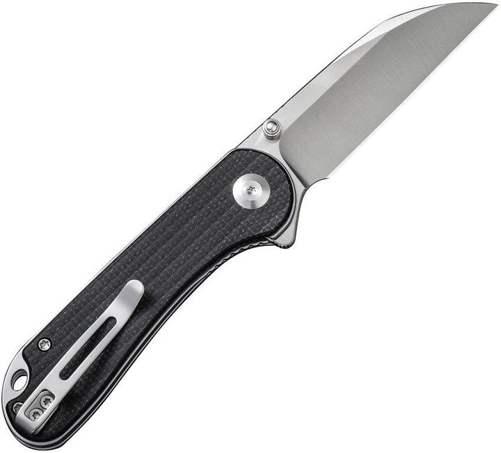 Civivi Elementum Liner Lock Black Canvas Micarta Satin Wharncliffe Nitro-V - Knives.mx