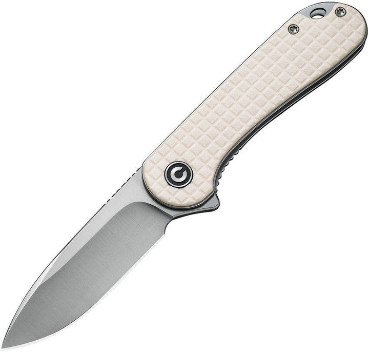 Civivi Elementum Liner Lock Ivory G10 Satin Drop Point D2 - Knives.mx