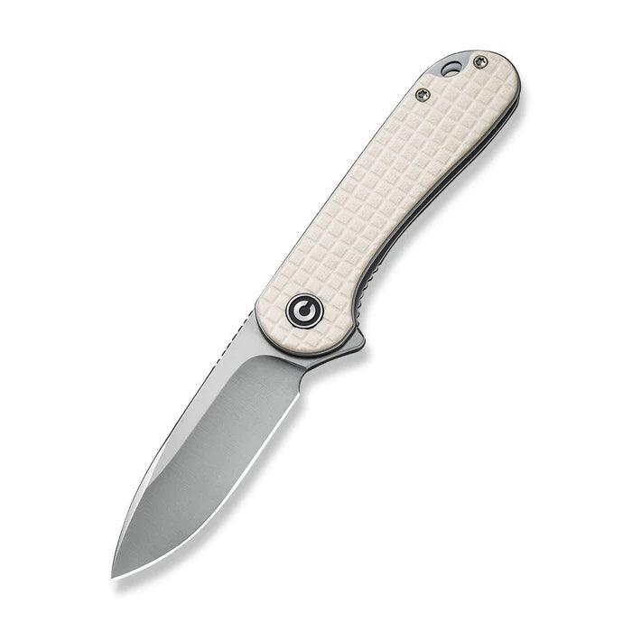 Civivi Elementum Liner Lock Ivory G10 Satin Drop Point D2 - Knives.mx