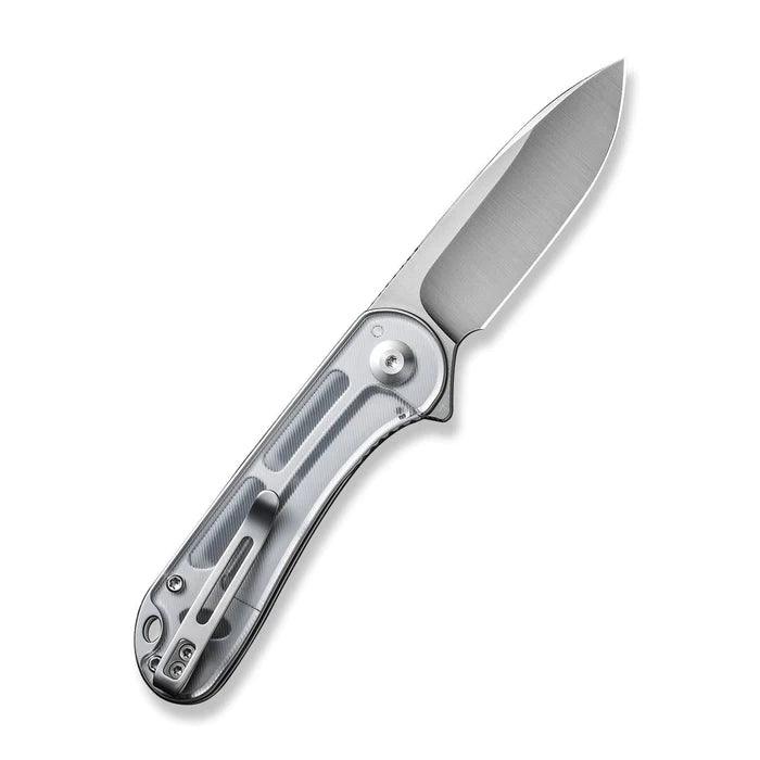 Civivi Elementum Linerlock Lexan Polished Clear Satin Drop Point D2 - Knives.mx