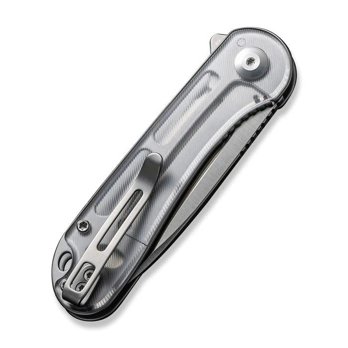 Civivi Elementum Linerlock Lexan Polished Clear Satin Drop Point D2 - Knives.mx