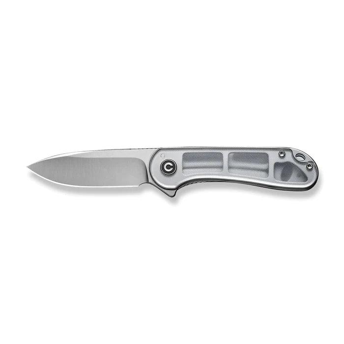 Civivi Elementum Linerlock Lexan Polished Clear Satin Drop Point D2 - Knives.mx