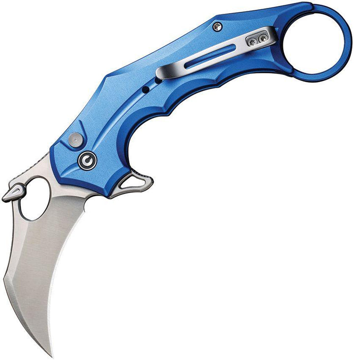 Civivi Incisor II Button Lock Bright Blue Aluminum Satin Nitro-V - Knives.mx