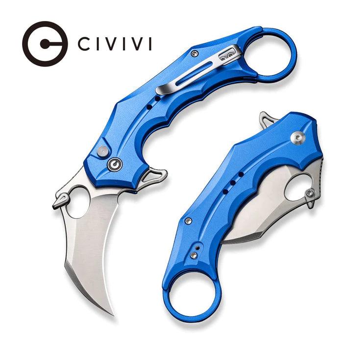 Civivi Incisor II Button Lock Bright Blue Aluminum Satin Nitro-V - Knives.mx