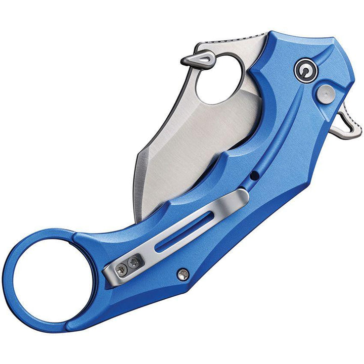 Civivi Incisor II Button Lock Bright Blue Aluminum Satin Nitro-V - Knives.mx