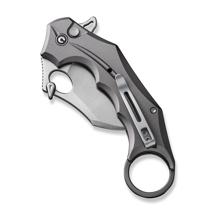 Civivi Incisor II Button Lock Gray Aluminum Satin Nitro-V - Knives.mx