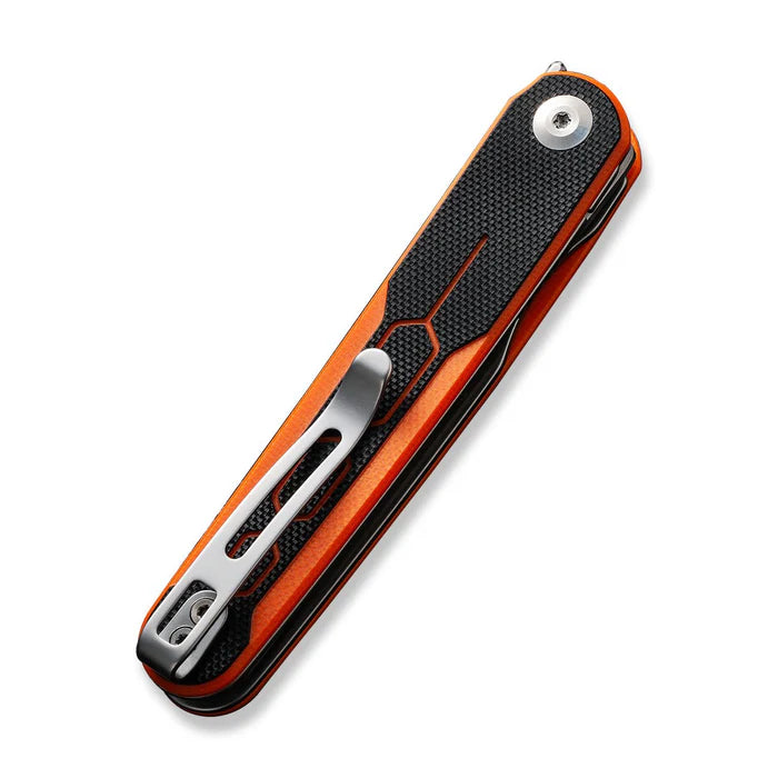 Civivi KwaiQ Liner Lock Orange / Black G10 Satin Tanto Nitro-V
