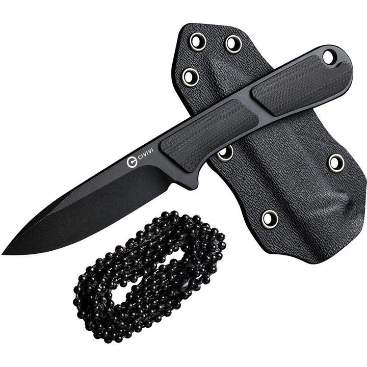 Civivi Mini Elementum Fixed Blade Black G10 Drop Point Nitro-V - Knives.mx