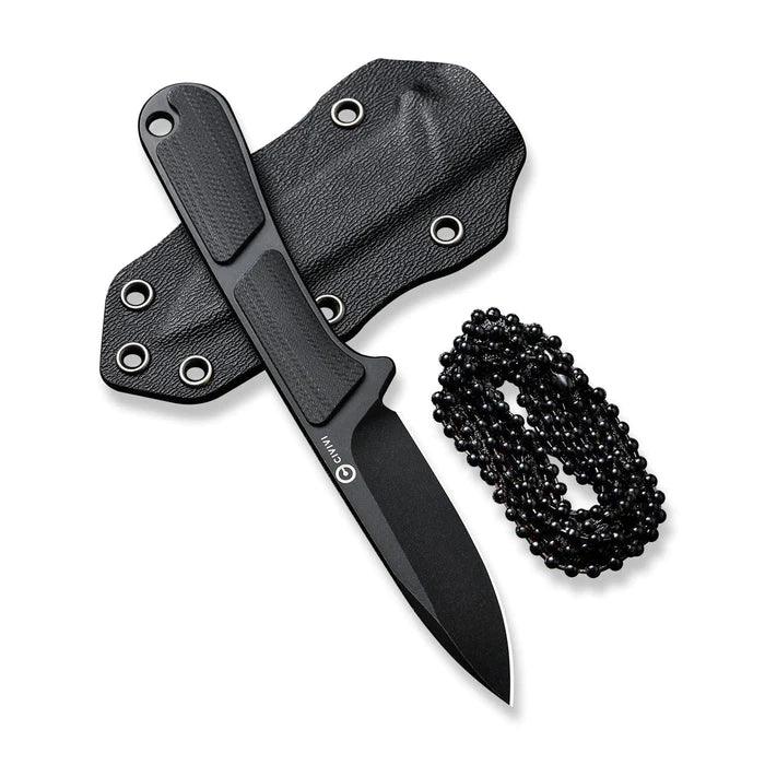 Civivi Mini Elementum Fixed Blade Black G10 Drop Point Nitro-V - Knives.mx