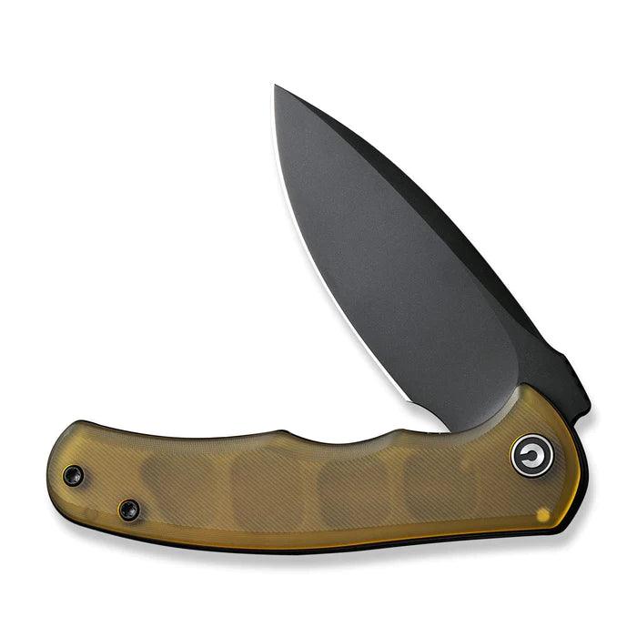 Civivi Mini Praxis Liner Lock Ultem Polished Black Drop Point D2 - Knives.mx