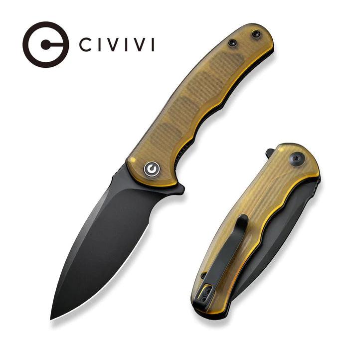 Civivi Mini Praxis Liner Lock Ultem Polished Black Drop Point D2 - Knives.mx