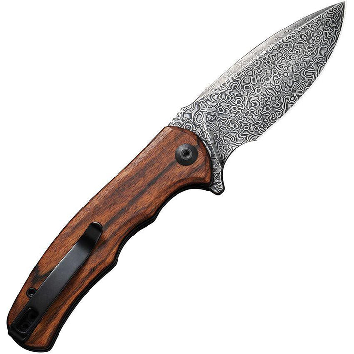 Civivi Mini Praxis Linerlock Guibourtia Wood Black Hand Rubbed Damascus - Knives.mx