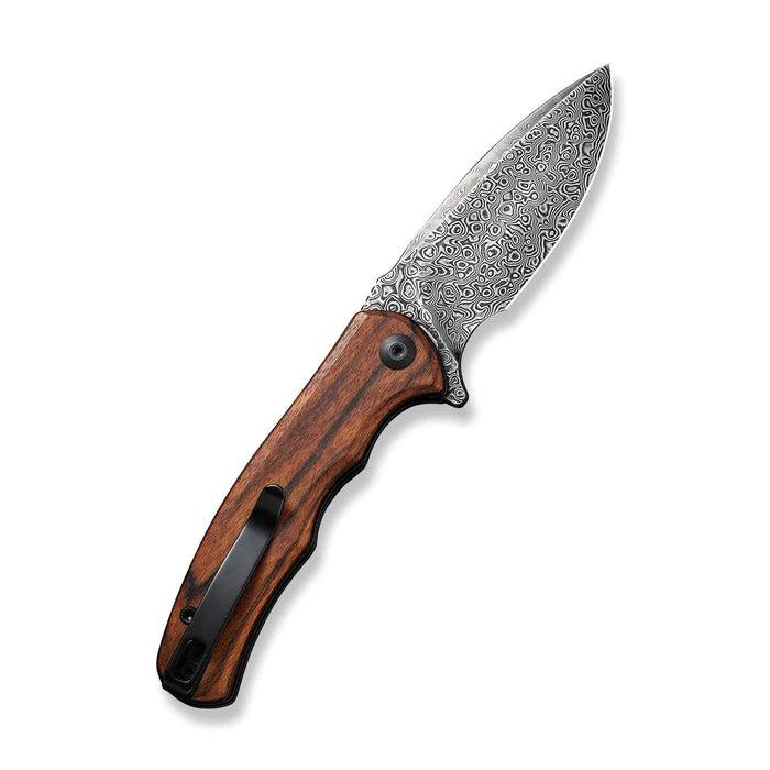 Civivi Mini Praxis Linerlock Guibourtia Wood Black Hand Rubbed Damascus - Knives.mx