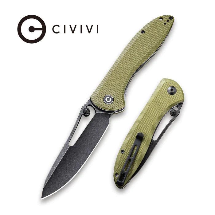 Civivi Picaro Linerlock Green Coarse G10 Black Stonewash D2 - Knives.mx