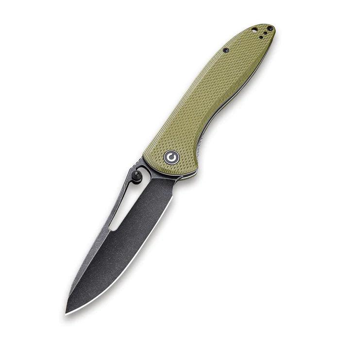 Civivi Picaro Linerlock Green Coarse G10 Black Stonewash D2 - Knives.mx