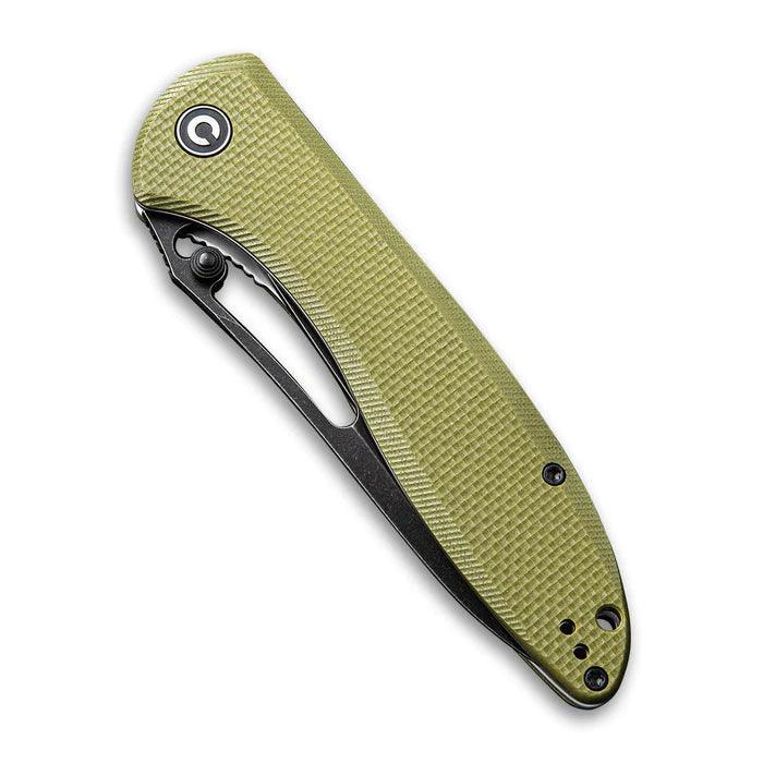 Civivi Picaro Linerlock Green Coarse G10 Black Stonewash D2 - Knives.mx