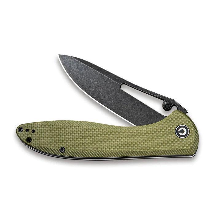 Civivi Picaro Linerlock Green Coarse G10 Black Stonewash D2 - Knives.mx