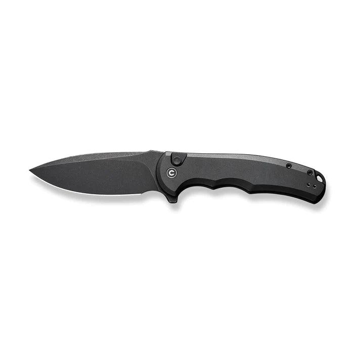 Civivi Praxis Button Lock Blackout Aluminum Stonewashed Drop Point Nitro-V - Knives.mx