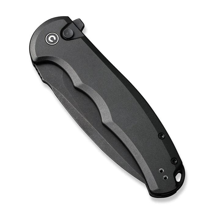 Civivi Praxis Button Lock Blackout Aluminum Stonewashed Drop Point Nitro-V - Knives.mx