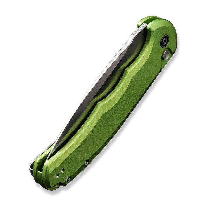 Civivi Praxis Button Lock Lime Green Aluminum Satin Drop Point Nitro-V - Knives.mx