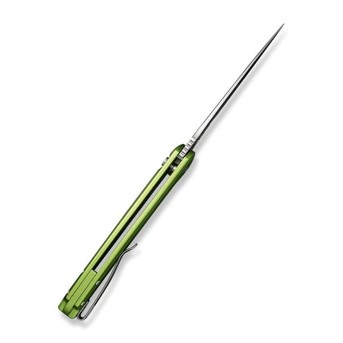 Civivi Praxis Button Lock Lime Green Aluminum Satin Drop Point Nitro-V - Knives.mx