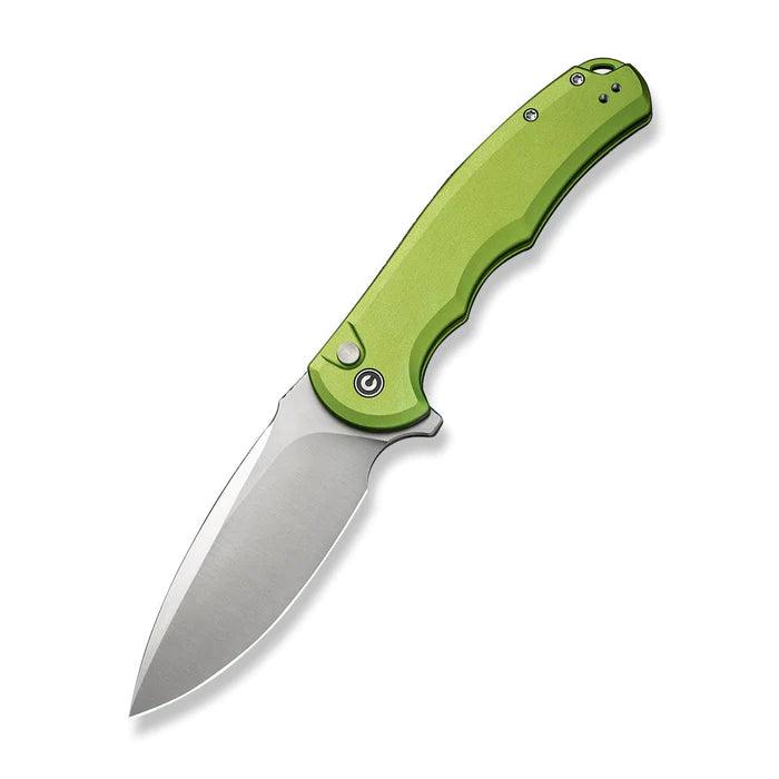 Civivi Praxis Button Lock Lime Green Aluminum Satin Drop Point Nitro-V - Knives.mx