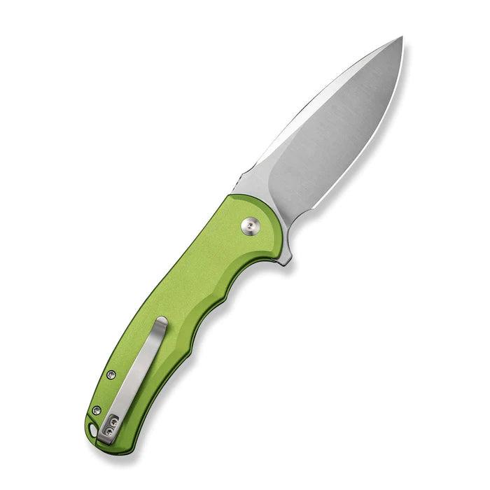 Civivi Praxis Button Lock Lime Green Aluminum Satin Drop Point Nitro-V - Knives.mx