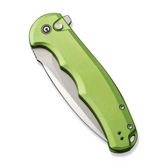 Civivi Praxis Button Lock Lime Green Aluminum Satin Drop Point Nitro-V - Knives.mx