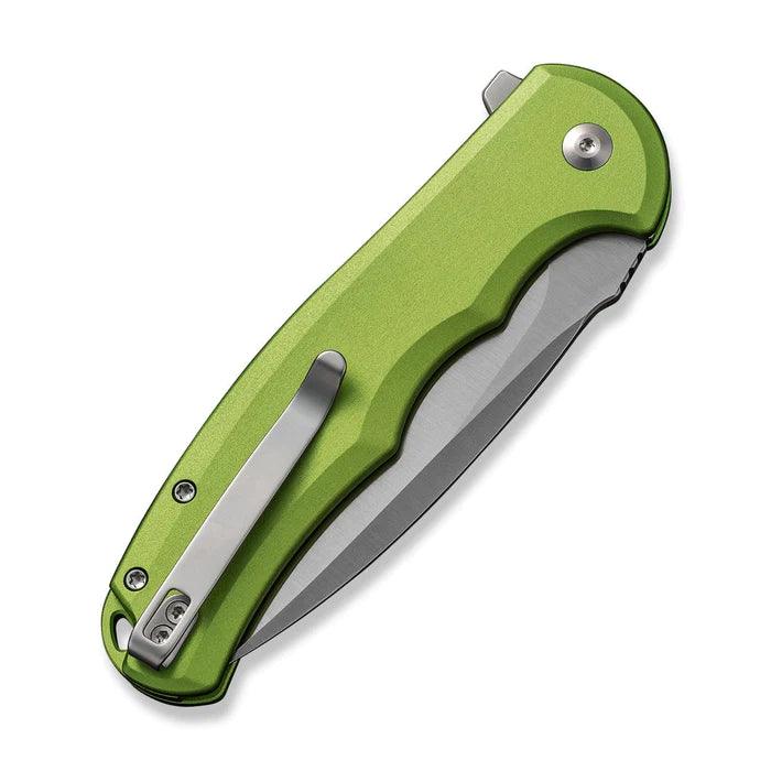 Civivi Praxis Button Lock Lime Green Aluminum Satin Drop Point Nitro-V - Knives.mx