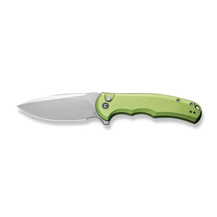 Civivi Praxis Button Lock Lime Green Aluminum Satin Drop Point Nitro-V - Knives.mx