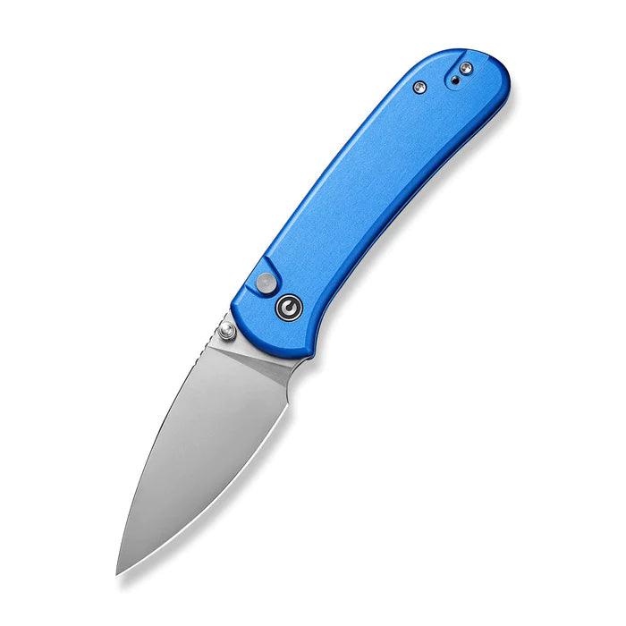 Civivi Qubit Button Lock Bright Blue Aluminum Satin Drop Point 14C28N - Knives.mx