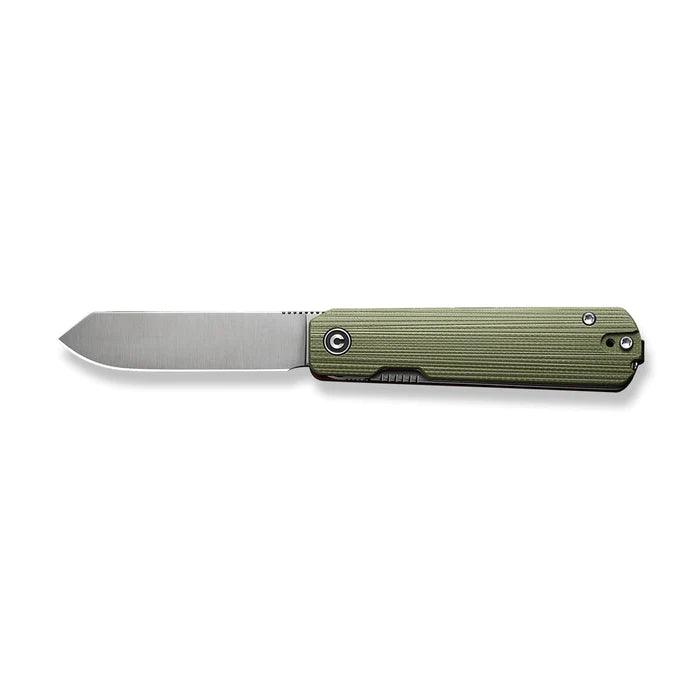 Civivi Sendy Liner Lock Green/Red G10 Spey Point Satin Nitro-V - Knives.mx