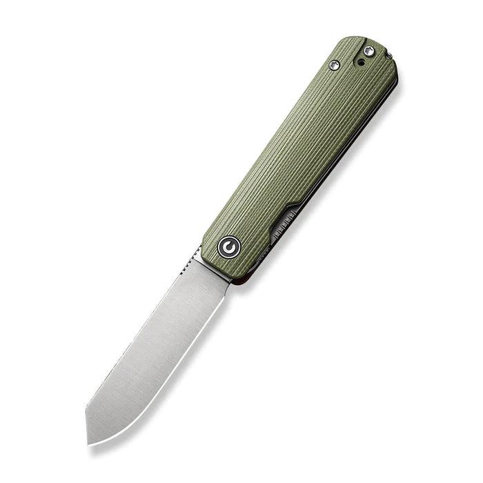 Civivi Sendy Liner Lock Green/Red G10 Spey Point Satin Nitro-V - Knives.mx