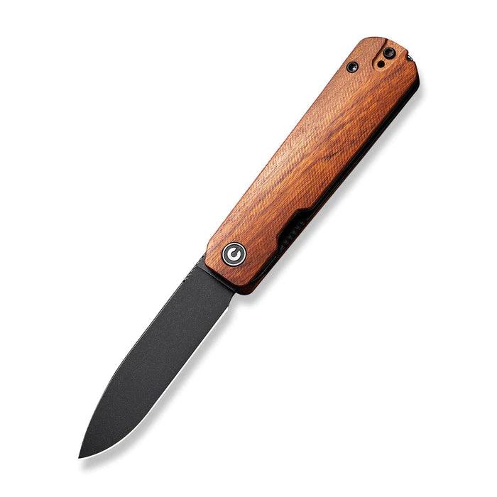 Civivi Sendy Liner Lock Guibourtia Wood Black Stonewashed Drop Point Nitro-V - Knives.mx