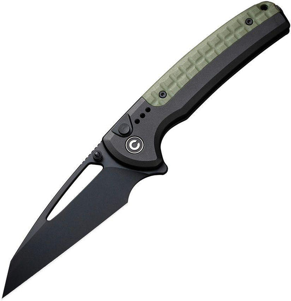 Civivi Sentinel Strike Button Lock Black Aluminum Black Reverse Tanto K110 - Knives.mx