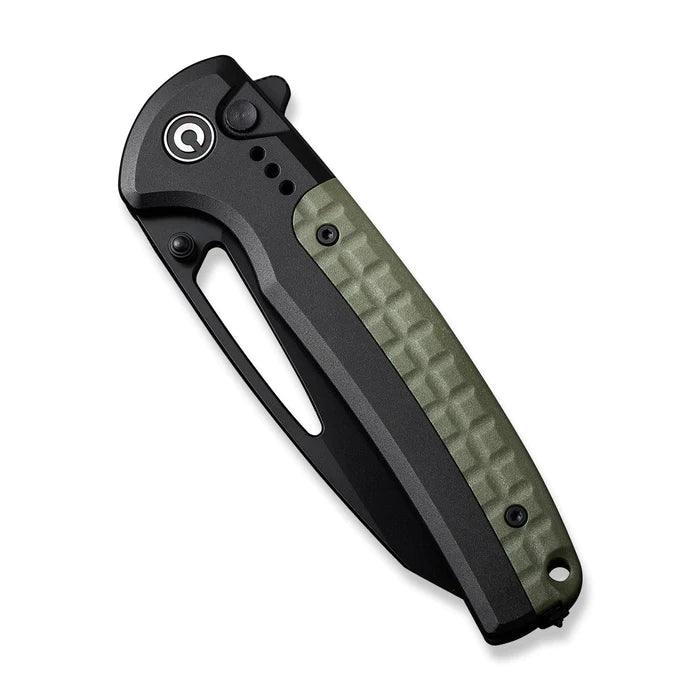 Civivi Sentinel Strike Button Lock Black Aluminum Black Reverse Tanto K110 - Knives.mx