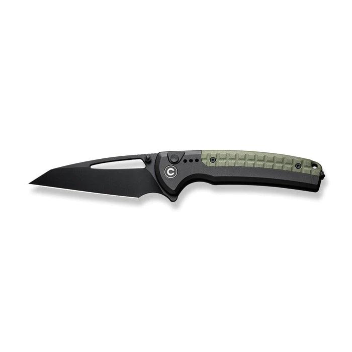 Civivi Sentinel Strike Button Lock Black Aluminum Black Reverse Tanto K110 - Knives.mx