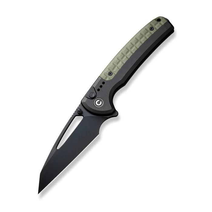 Civivi Sentinel Strike Button Lock Black Aluminum Black Reverse Tanto K110 - Knives.mx