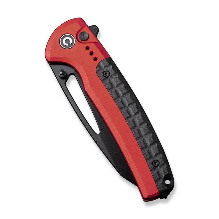 Civivi Sentinel Strike Button Lock Red Aluminum Black Reverse Tanto K110 - Knives.mx