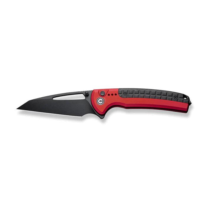 Civivi Sentinel Strike Button Lock Red Aluminum Black Reverse Tanto K110 - Knives.mx