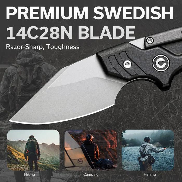 Civivi Typhoeus Dagger Black & Gray Aluminum Stonewashed 14C28N - Knives.mx