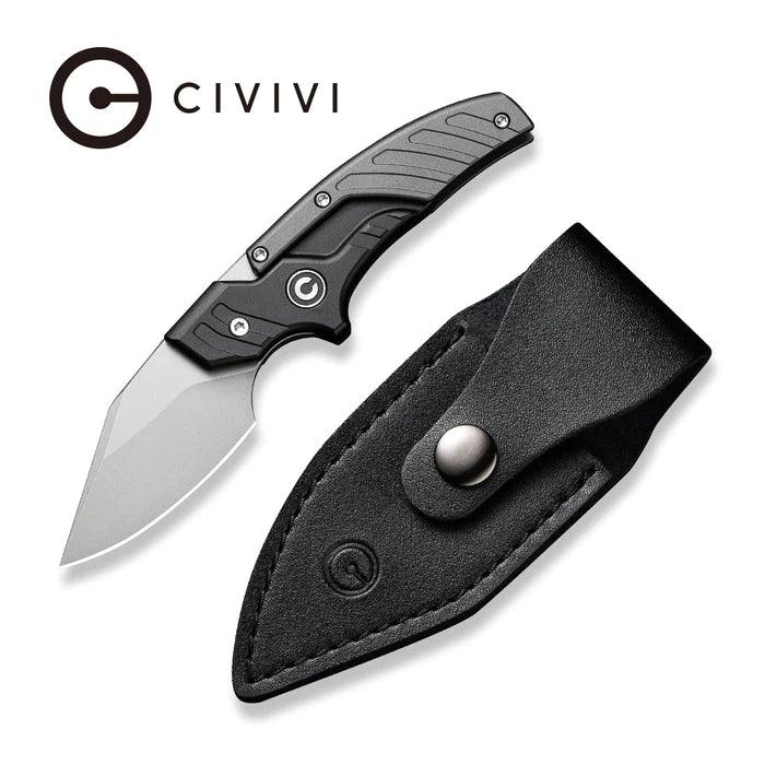 Civivi Typhoeus Dagger Black & Gray Aluminum Stonewashed 14C28N - Knives.mx